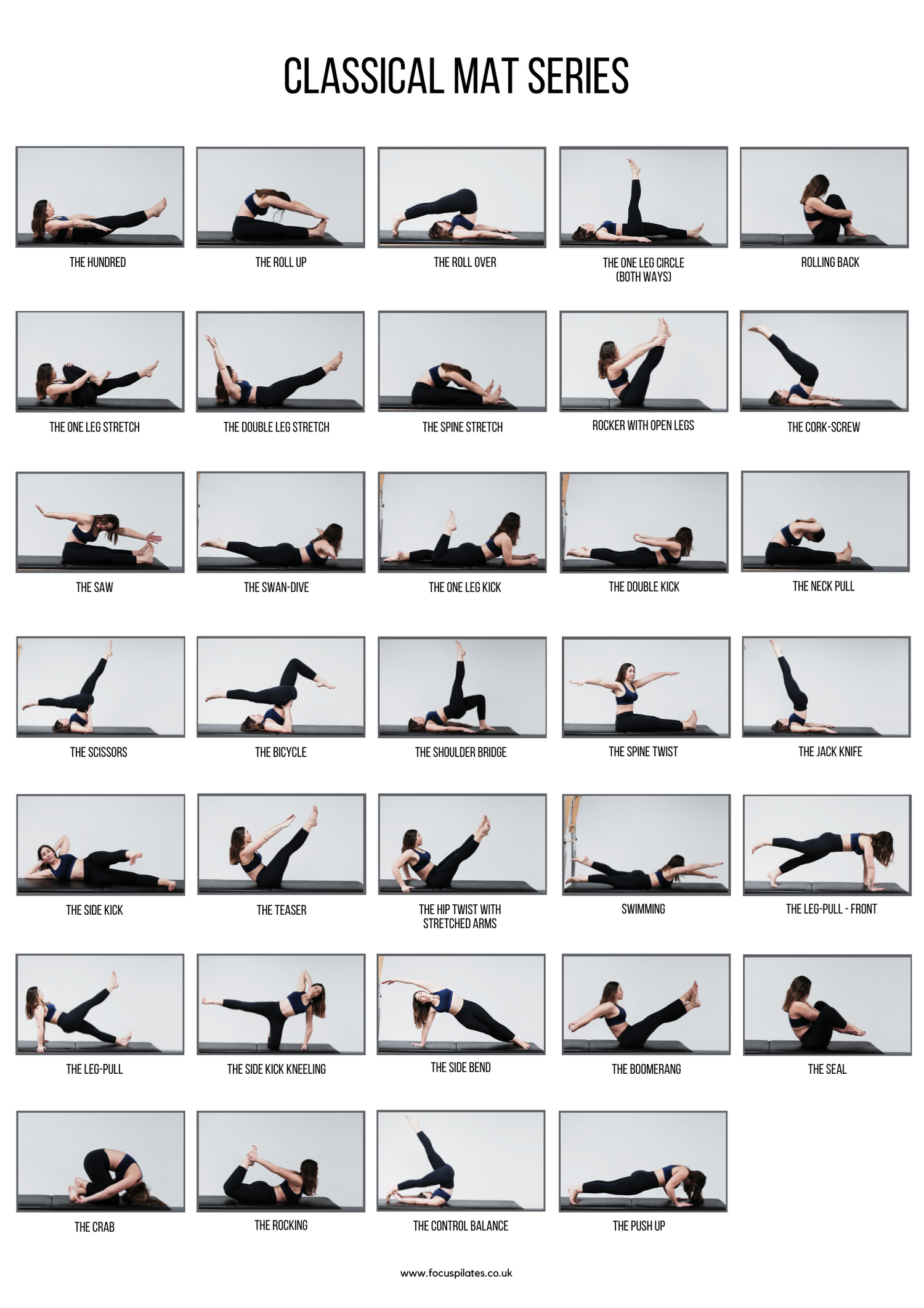 Pilates Exercise Sequence, Pilates Original Exercises